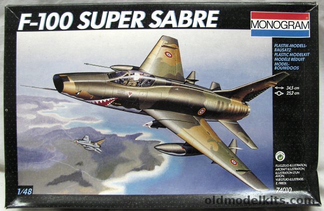 Monogram 1/48 F-100 Super Sabre, 74010 plastic model kit